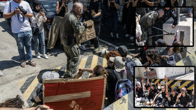 İsrailli ve yabancı aktivistler, İngiltere’nin Siyonist İsrail’e silah ihracatını protesto etti
