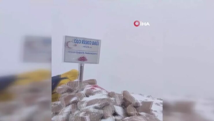 Yüksekovalı Dağcılar Dolu ve Tipiye Karşın Doruğa Ulaştı