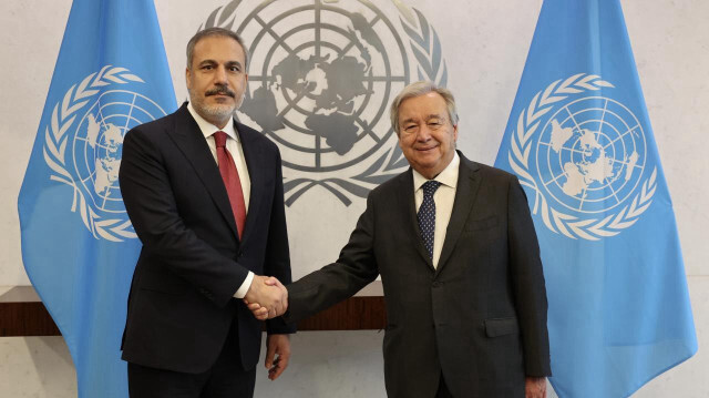 Bakan Fidan BM Genel Sekreteri Guterres ile görüştü