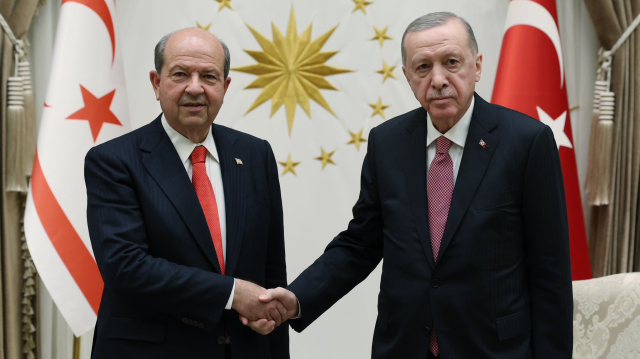 Cumhurbaşkanı Erdoğan KKTC Cumhurbaşkanı Tatar ile bir ortaya geldi