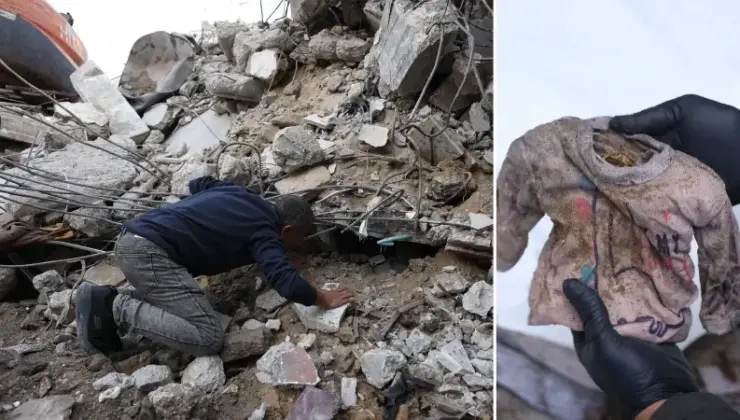 Gazze’de enkaz altındaki Baba ailesinin cenazeleri çıkarıldı