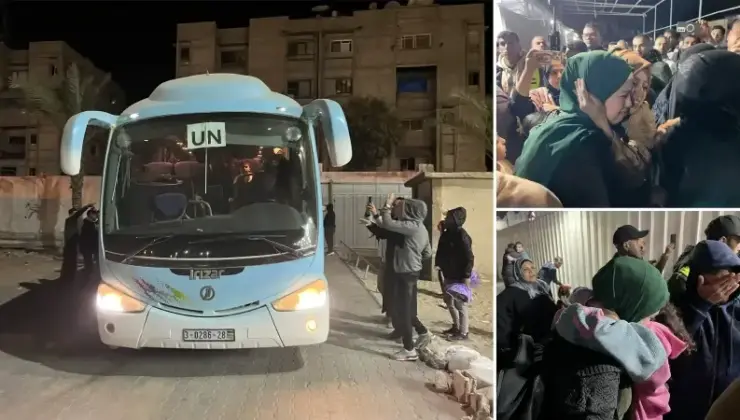 Gazze’ye dönen bir küme Filistinli ailelerine kavuştu