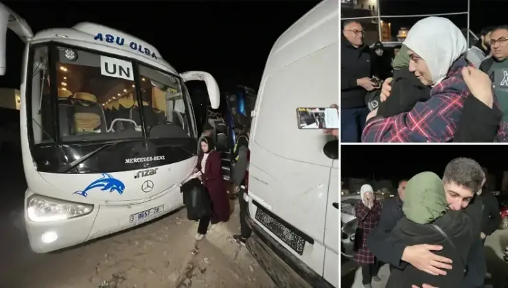 Refah Hudut Kapısı üzerinden Gazze’ye dönen bir küme Filistinli ailelerine kavuştu