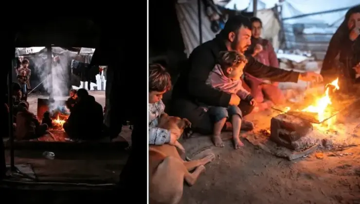 Gazze Şeridi’nde günlük ömür: Filistinliler çadırlarda sıkıntı şartlar altında hayat uğraşı veriyor