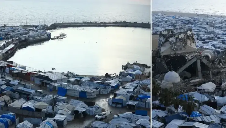 Gazze’de mülteci kamplarında güç ömür şartları: Filistinliler yağış ve sert hava şartlarına karşın hayatlarını sürdürmeye çalışıyor