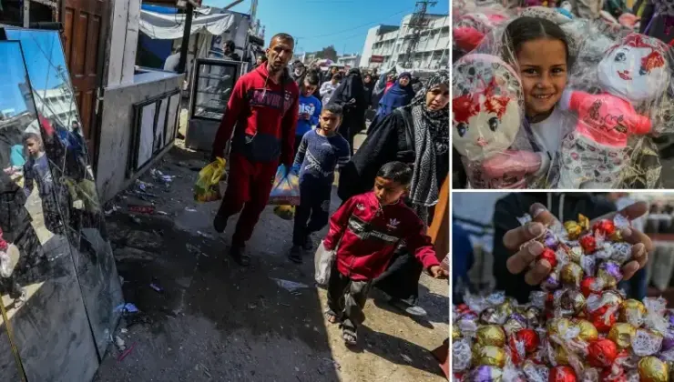 Han Yunus’ta Filistinliler bayram hazırlıkları için çarşılara akın etti