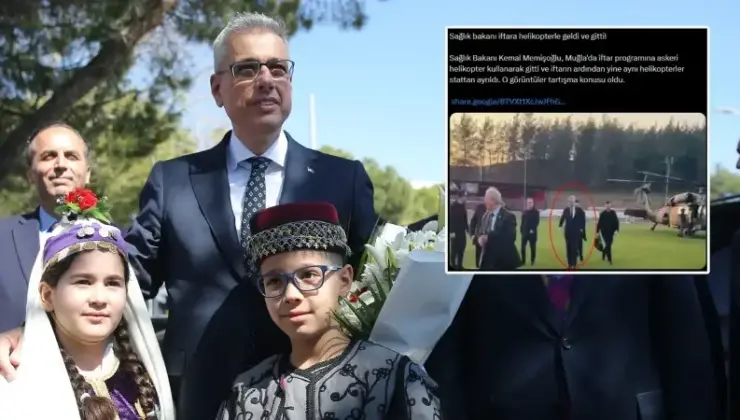 İftar değil kontrol için: Bakan Memişoğlu’nun helikopterli hastane incelemesi algı gereci yapıldı