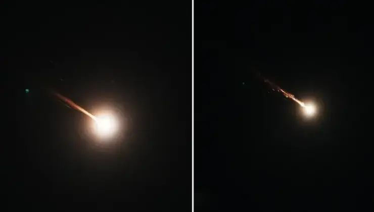 İran’dan İsrail’e atılan füzeler Batı Şeria semalarında görüntülendi