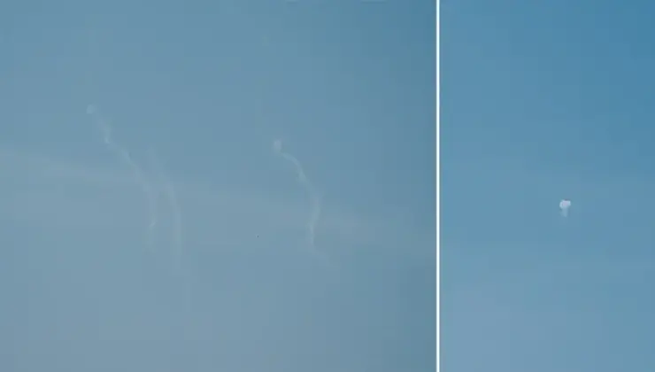 İran’ın İsrail’e misilleme olarak fırlattığı füzeler Ramallah semalarında görüntülendi