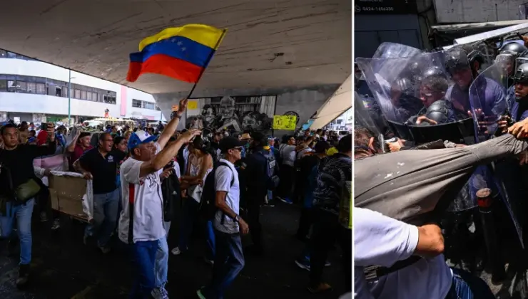 Venezuela’da sendikalar maaş artışı talebiyle hükümeti protesto etti