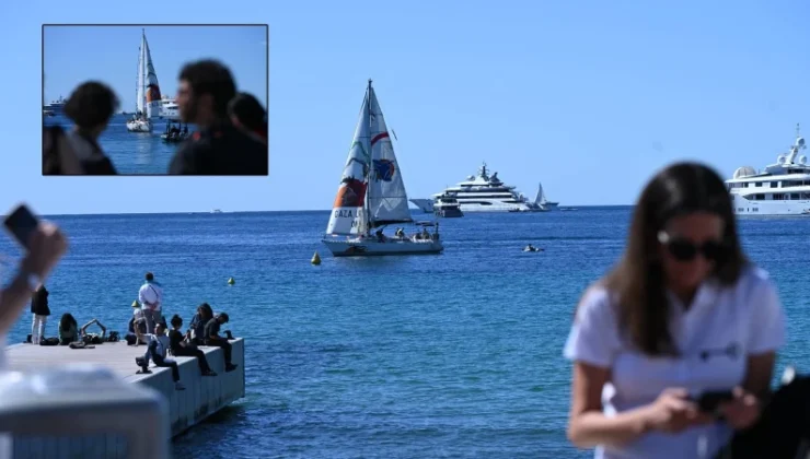 Cannes kentinde ‘Gazze Yaşıyor’ bildirisi taşıyan tekneyle Filistin’e takviye