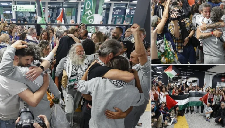 Global Sumud Filosu aktivistleri İtalya’ya döndü
