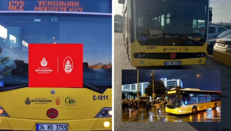 İBB’den ödemesini alamayan İETT sürücüsünün otobüsü sefer sırasında bağlandı