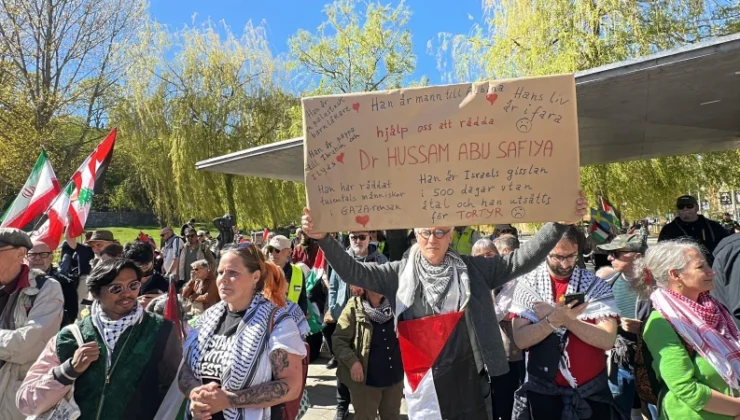 İsveç’te yüzlerce kişi İsrail’in Gazze ve Lübnan akınlarını protesto etti